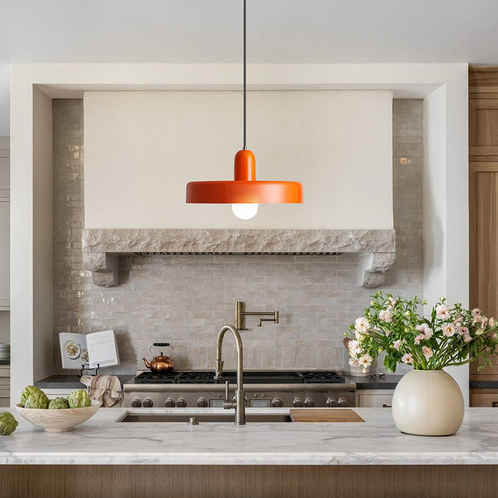 Pendellampe - Moderne designlampe i farverigt jern til spisebordet, køkkenet eller stuen.