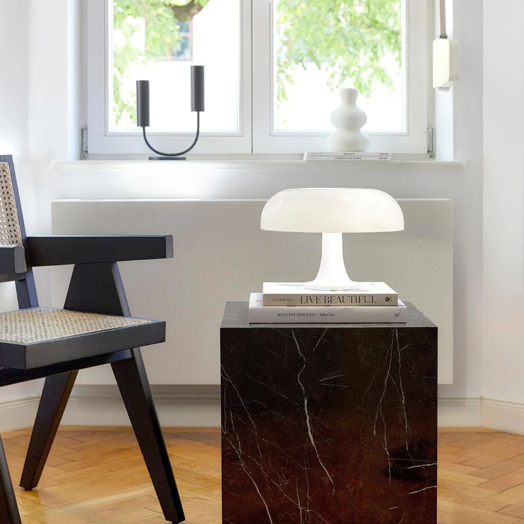 Retro Bordlampe – Dæmpbar Lampe i Jern og Glas til Stue eller Soveværelse