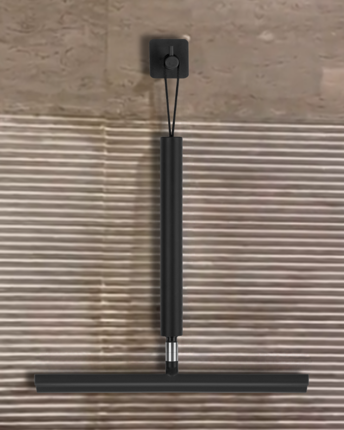 Telescopisk Duschvasker – Aluminium og Silikone, Stilfuldt Design til Badeværelset uden at Bukke