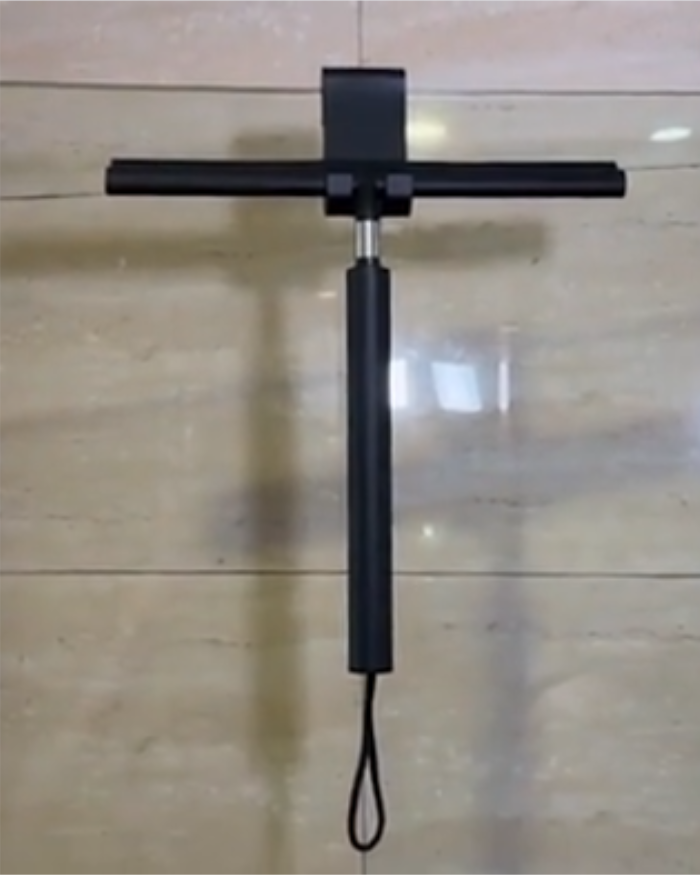 Telescopisk Duschvasker – Aluminium og Silikone, Stilfuldt Design til Badeværelset uden at Bukke