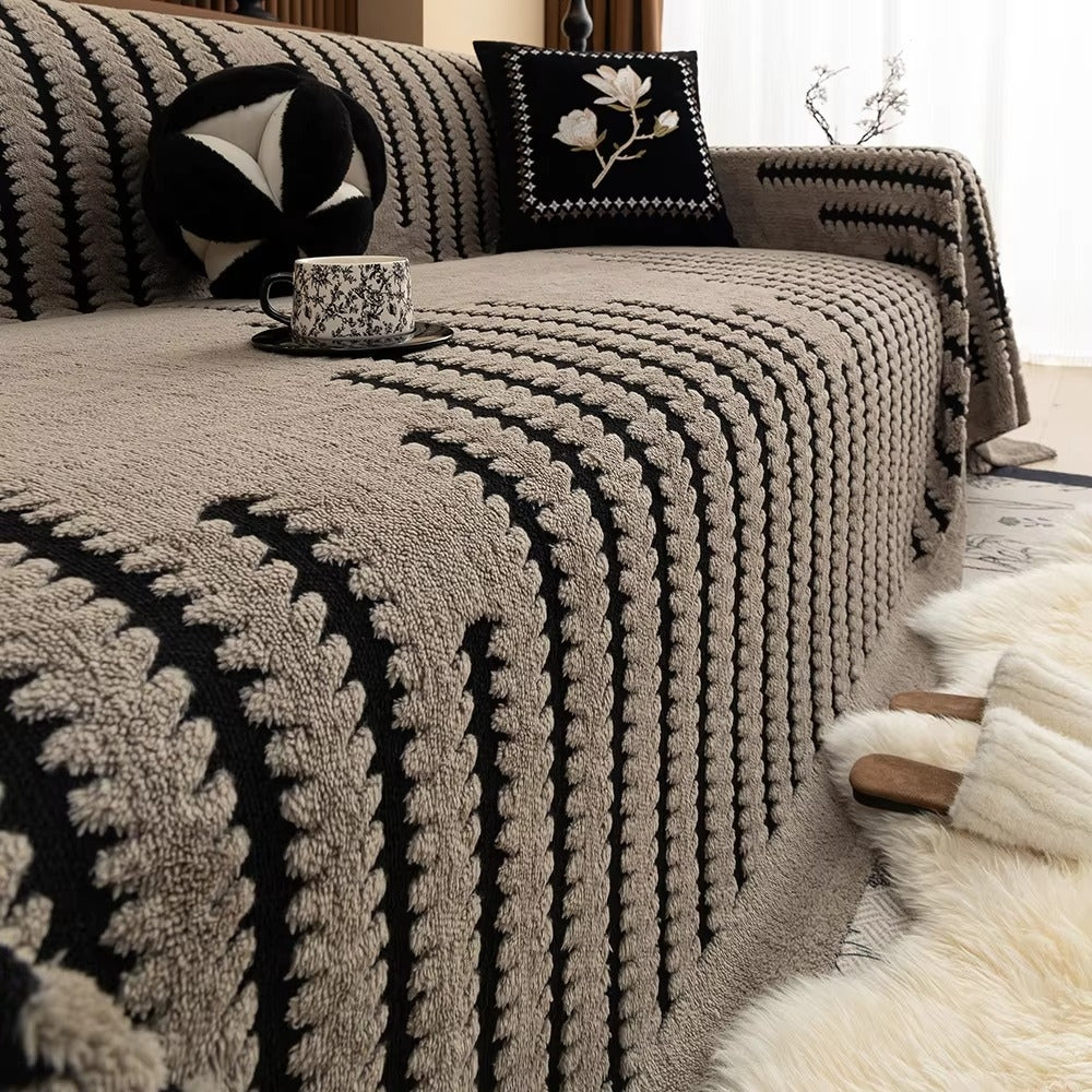 Plys Sofa Betræk – Mikrofiber, Vintage Polstret Design til Sofa eller Kærlighedssæde i Flere Farver