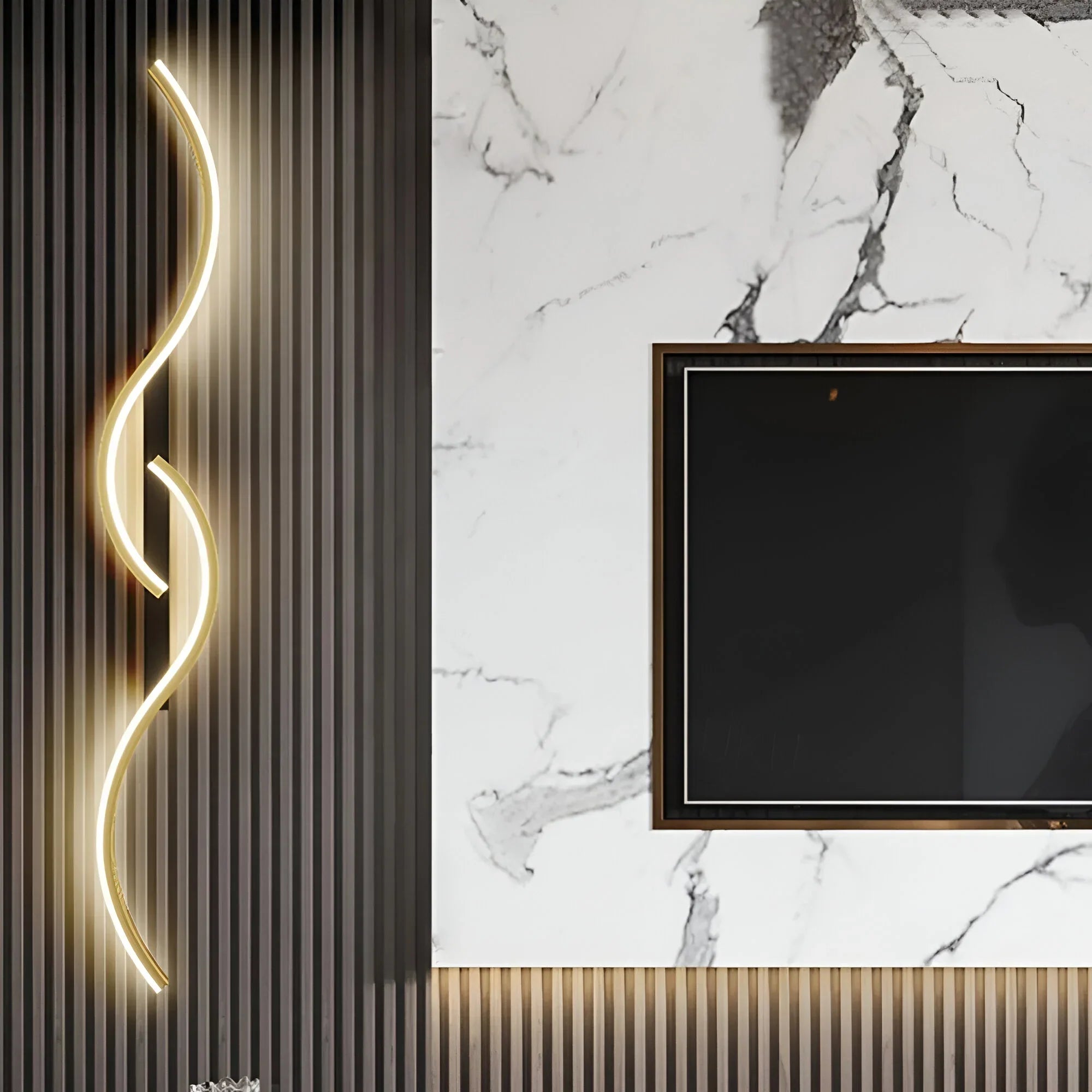 Moderne LED-wandlamp – aluminium en acryl, gebogen ontwerp voor de woonkamer, slaapkamer of kantoor