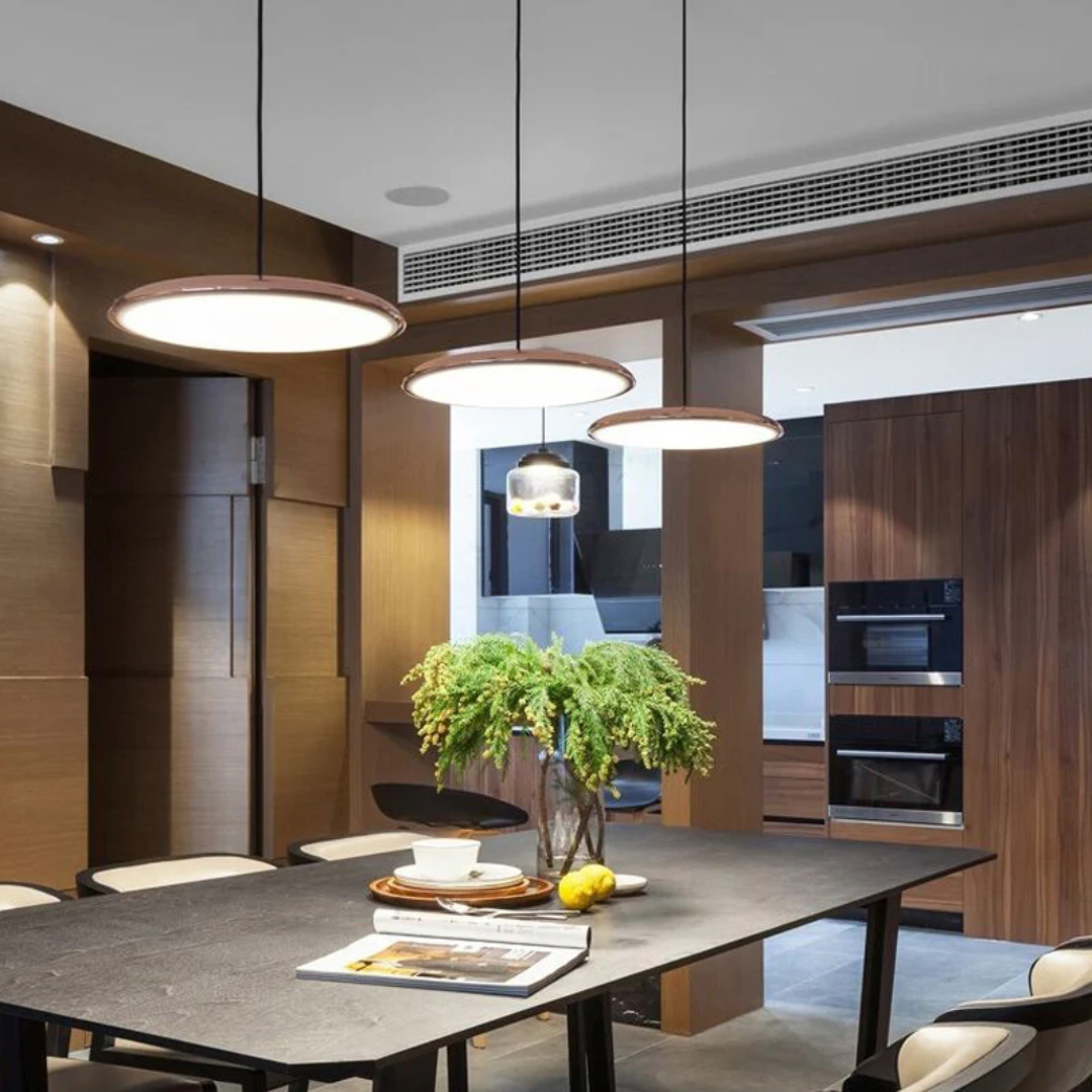 Skandinavisk Pendelampe – Metal og Akryl, Minimalistisk Design til Spisestue eller Køkken