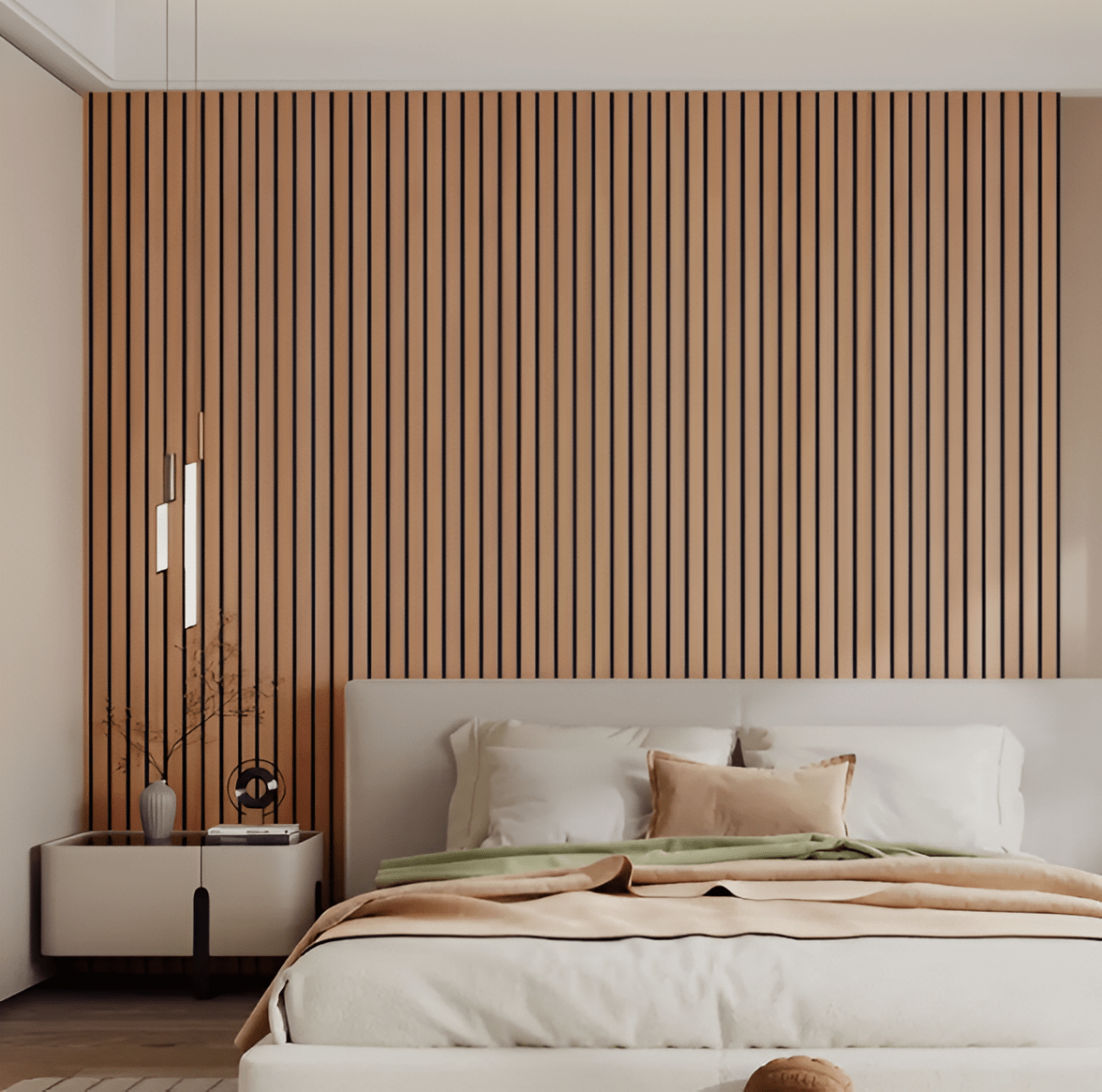 3D-wandpaneel – houtlook, zelfklevend ontwerp voor de slaapkamer of woonkamer