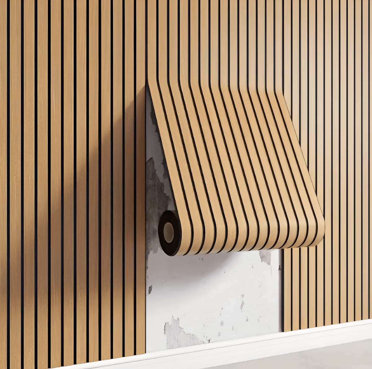 3D-wandpaneel – houtlook, zelfklevend ontwerp voor de slaapkamer of woonkamer