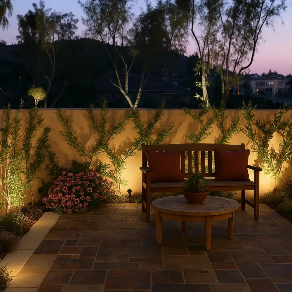 Solar-Powered Garden Spotlights – Multicolor, Adjustable Design for Garden, Patio, or Driveway