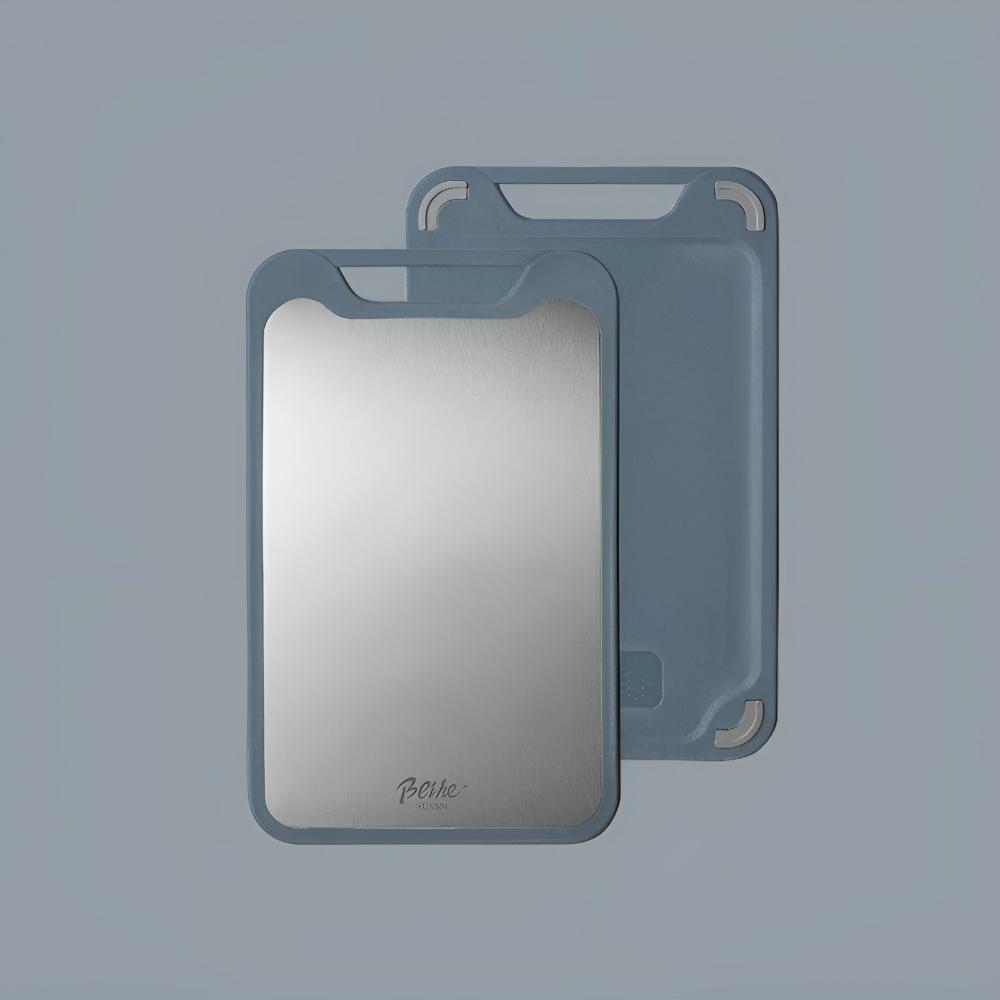 Dobbelt-sidet Skærebræt – Rustfrit Stål og Risiklidfiber, Hygiejnisk Design til Køkkenbrug