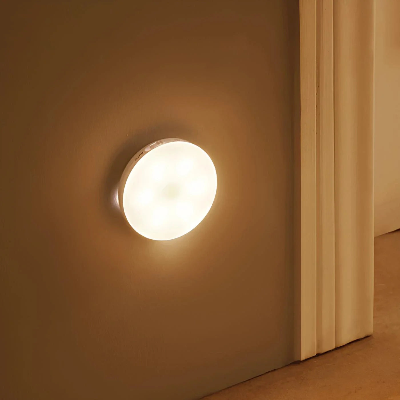 Motion Sensor Lamp – White, Compact Design for Entryway, Stairs, or Closet