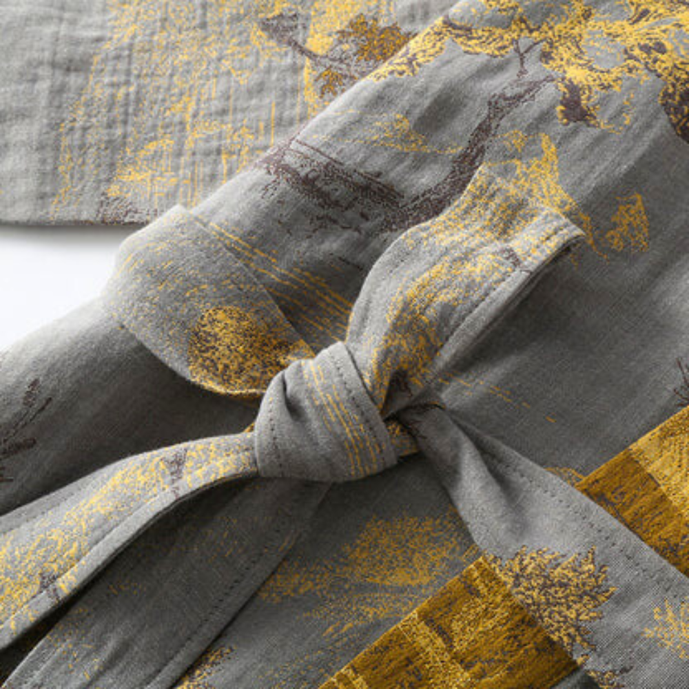 Kimono Badekåbe – 100% Bomuld, Retro Design til Hjemmebrug eller Spa Oplevelse