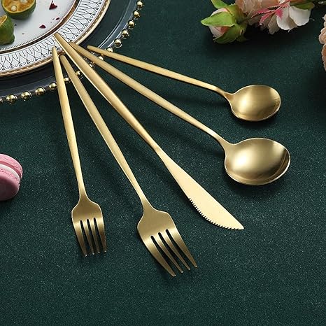 Minimalist cutlery set – Stainless steel, elegant design for any table setting