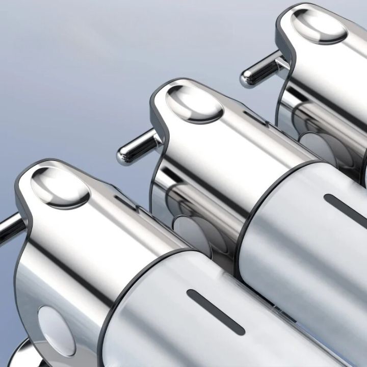 Væghængt Sæbedispenser – Rustfrit Stål, Moderne Sølv til Badeværelse eller Køkken