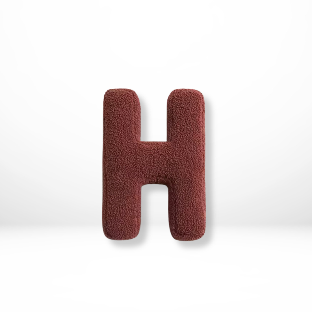 Fluwelen Sædekud med Alfabetbogstaver – Blød og Legende Dekor til Stuen eller Børneværelset