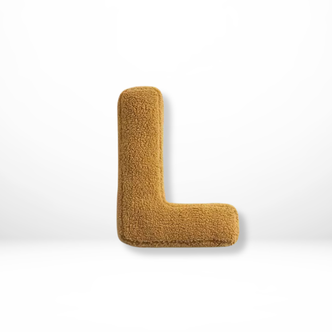 Fluwelen Sædekud med Alfabetbogstaver – Blød og Legende Dekor til Stuen eller Børneværelset