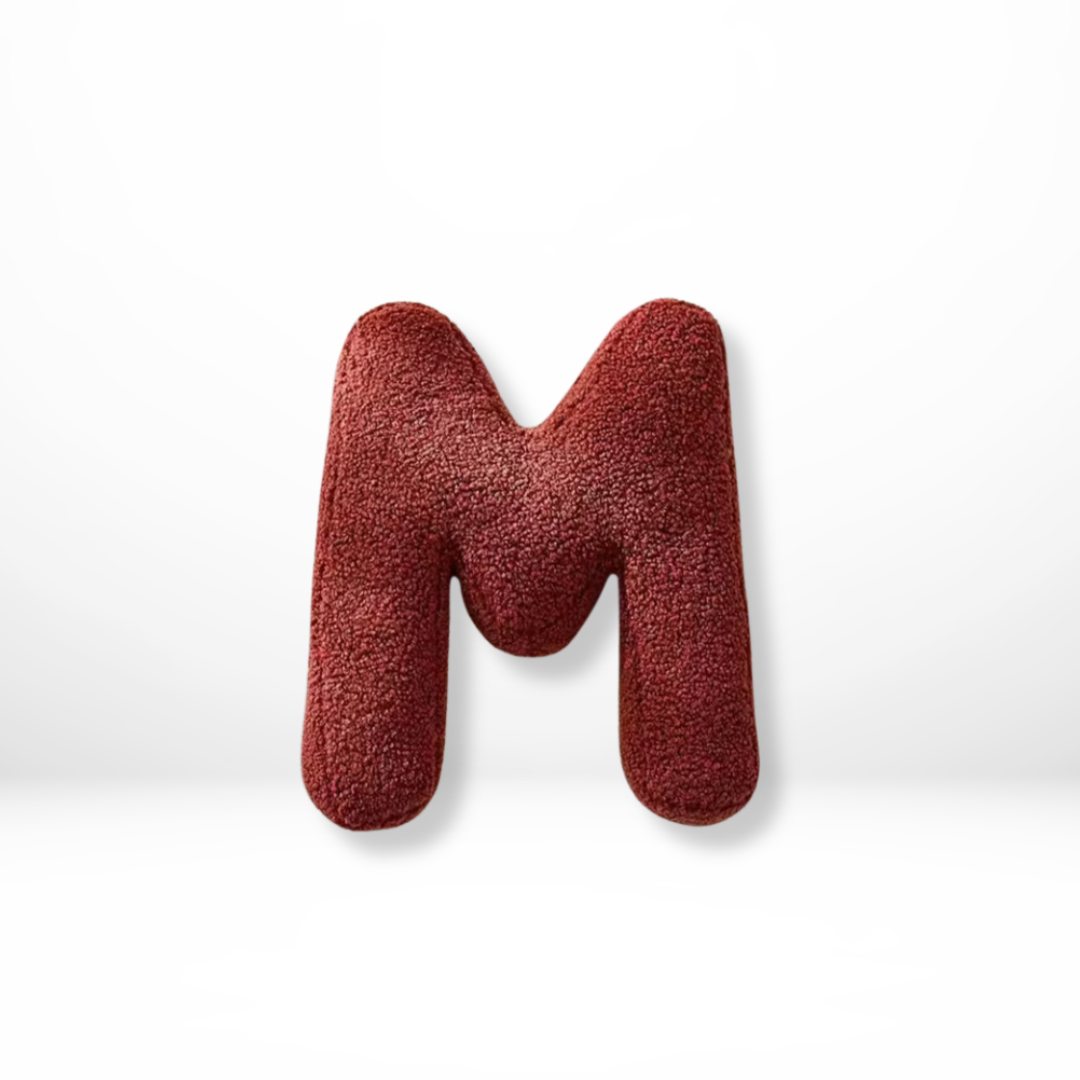 Fluwelen Sædekud med Alfabetbogstaver – Blød og Legende Dekor til Stuen eller Børneværelset