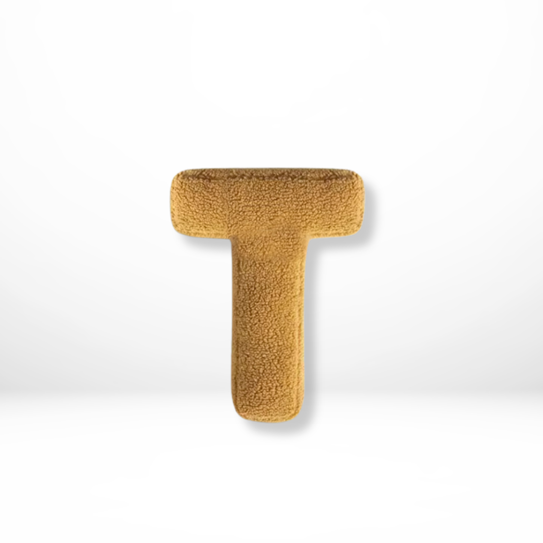 Fluwelen Sædekud med Alfabetbogstaver – Blød og Legende Dekor til Stuen eller Børneværelset