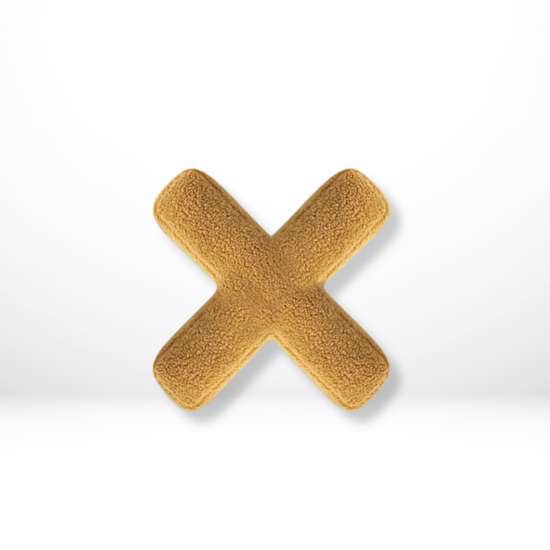 Fluwelen Sædekud med Alfabetbogstaver – Blød og Legende Dekor til Stuen eller Børneværelset