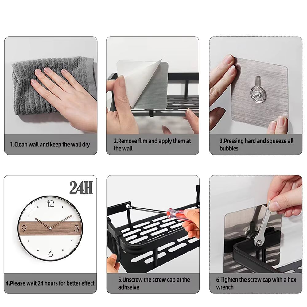 Væghylde til Badeværelse – Mat Aluminium, Moderne Bueform med Aftagelig Krog til Håndklæder og Tilbehør