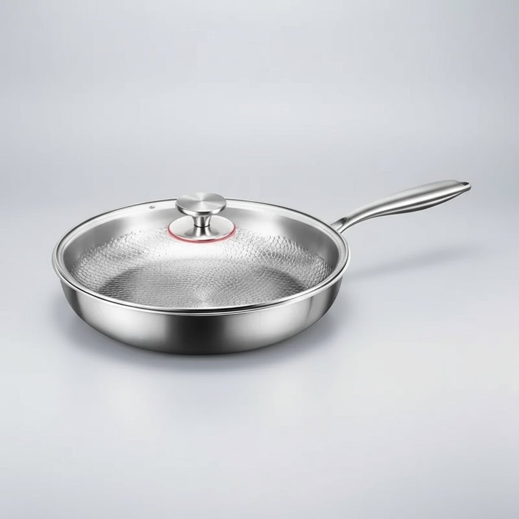 Titan-koekenpan – gehamerd oppervlak, natuurlijke antiaanbaklaag, geschikt voor inductie en dagelijks gebruik in de keuken
