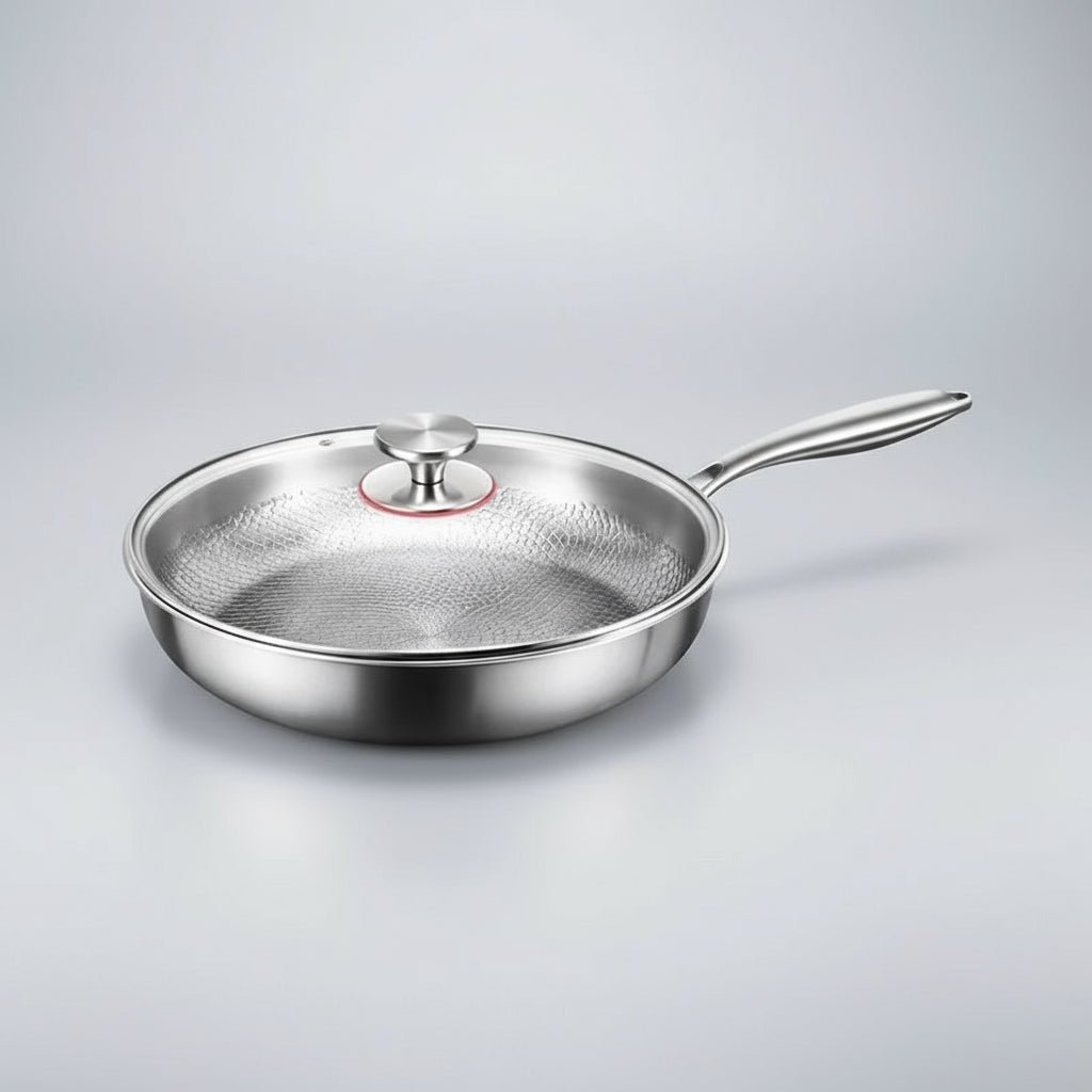 Titan-koekenpan – gehamerd oppervlak, natuurlijke antiaanbaklaag, geschikt voor inductie en dagelijks gebruik in de keuken