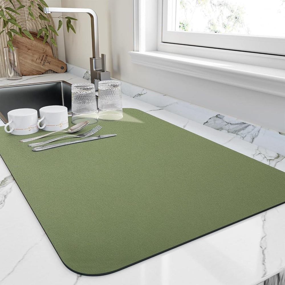Diatomite Drip Mat – Quick-Drying for Kitchen Counter or Dishwasher