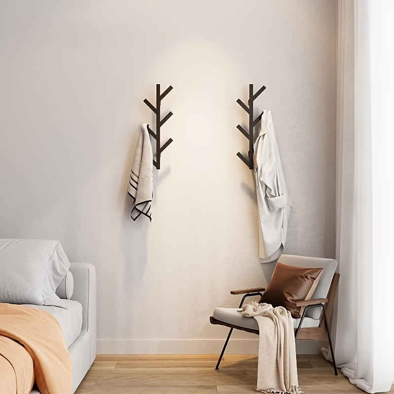 Wall-mounted Clothes Rack – Elegant Metal with Gold-colored Pipes for Bedroom or Office