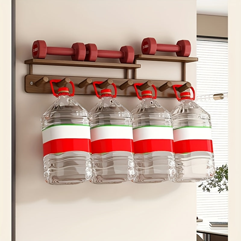 Wall-mounted Clothes Rack – Minimalist Wood Design with Drill-free Hook for Hallway or Bedroom