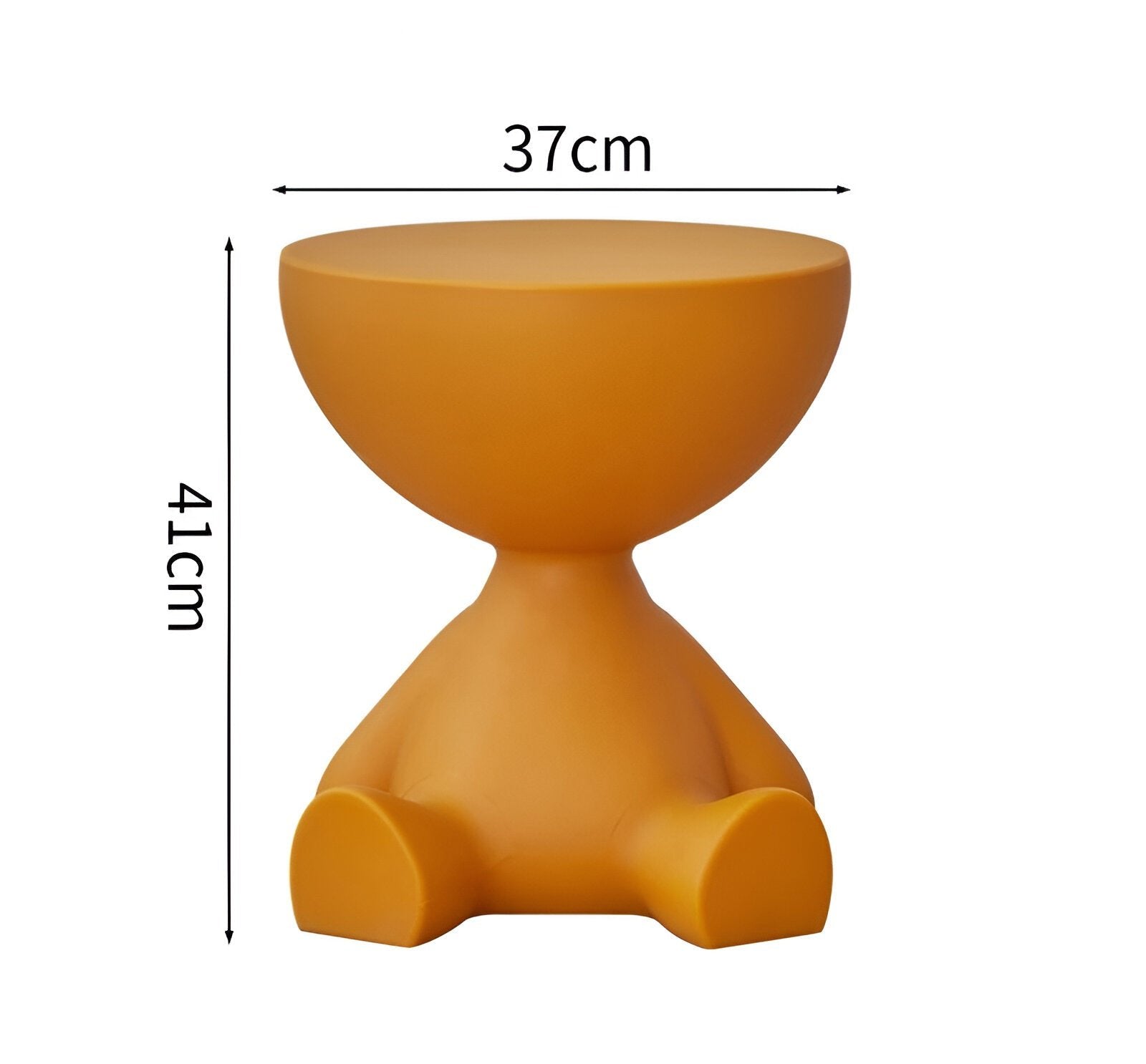 Rundt lavbord – sort plastik, tidløst design til stue eller sideværelse