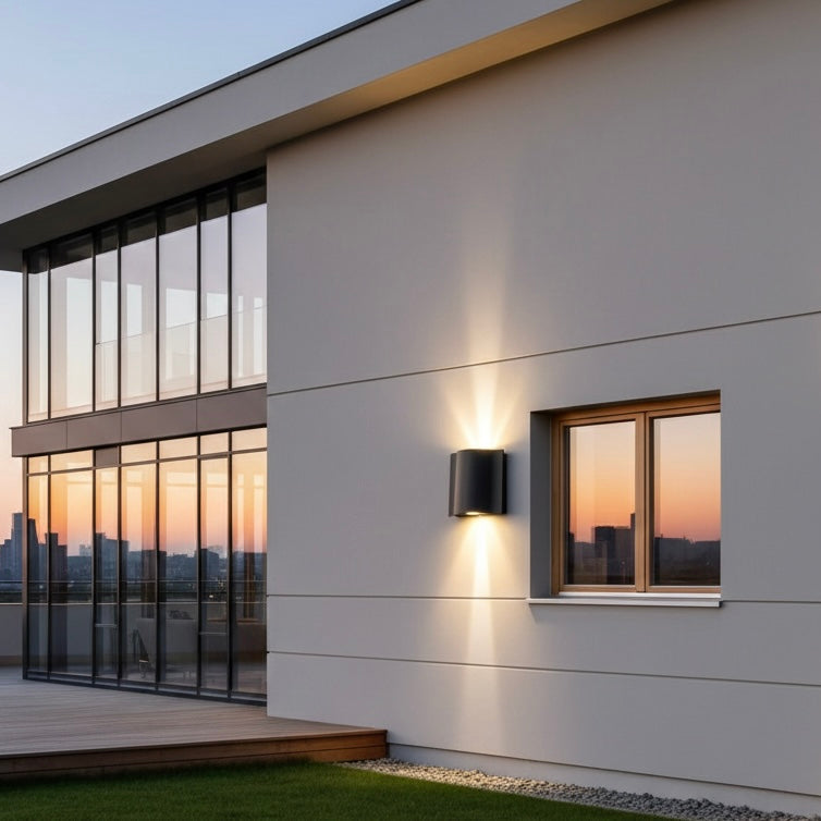 Væglampe til Udendørsbrug – Aluminium, Moderne Design til Terrasse eller Indgang