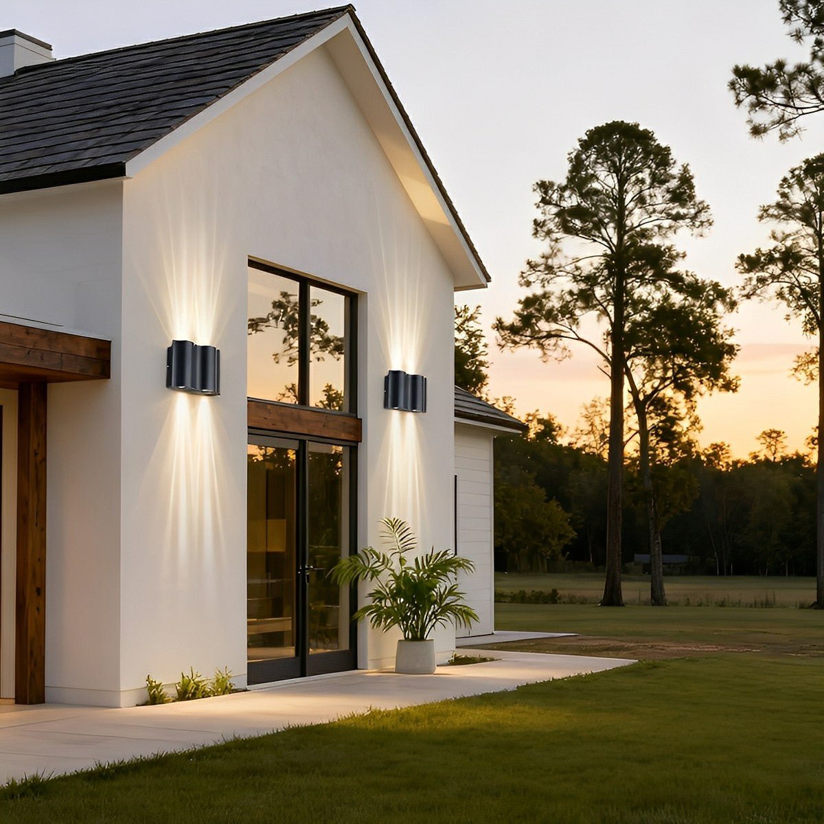 Væglampe til Udendørsbrug – Aluminium, Moderne Design til Terrasse eller Indgang