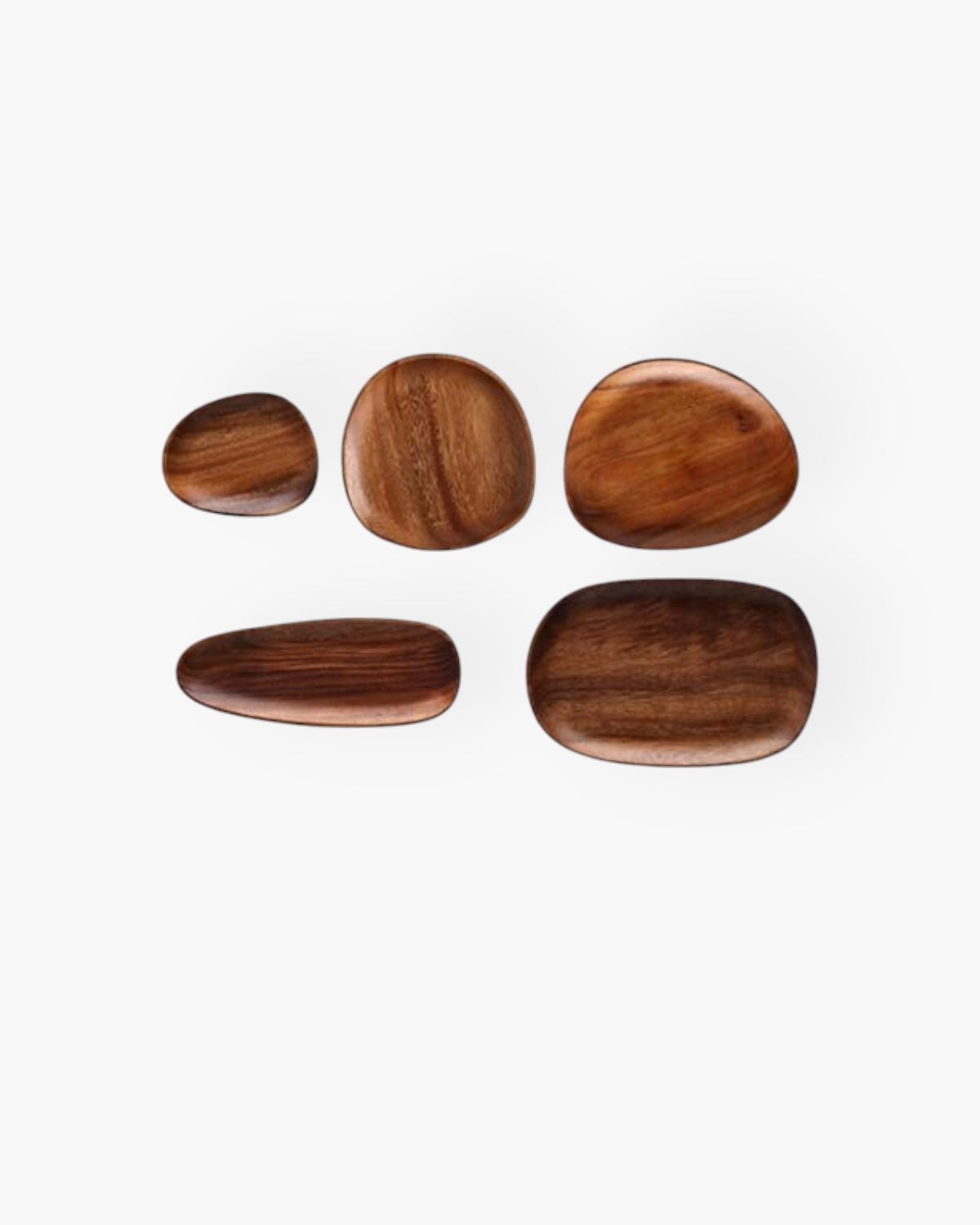 Træ Serveringsbræt Sæt – Naturlig Akacia, Rustik Stil til Køkken eller Spisebord