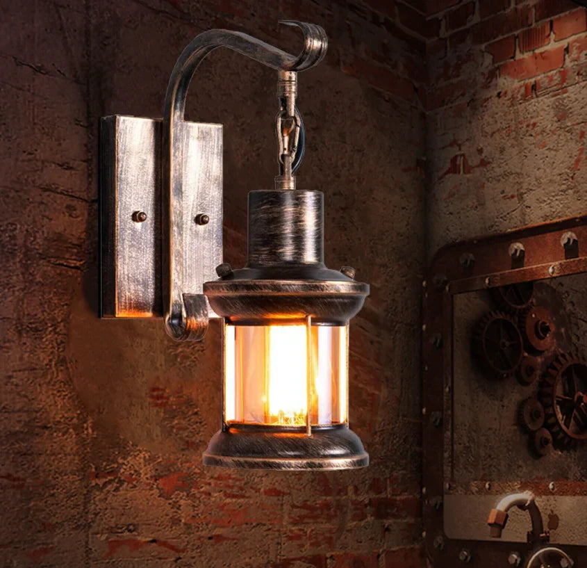 Industrial hanging lamp – black metal, sturdy design for workshop or garage