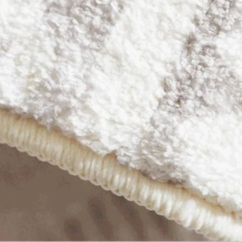 Japans Stijl Vloerkleed – Uregelmæssig Form, Antiskrid, Blød Plys til Stue eller Soveværelse