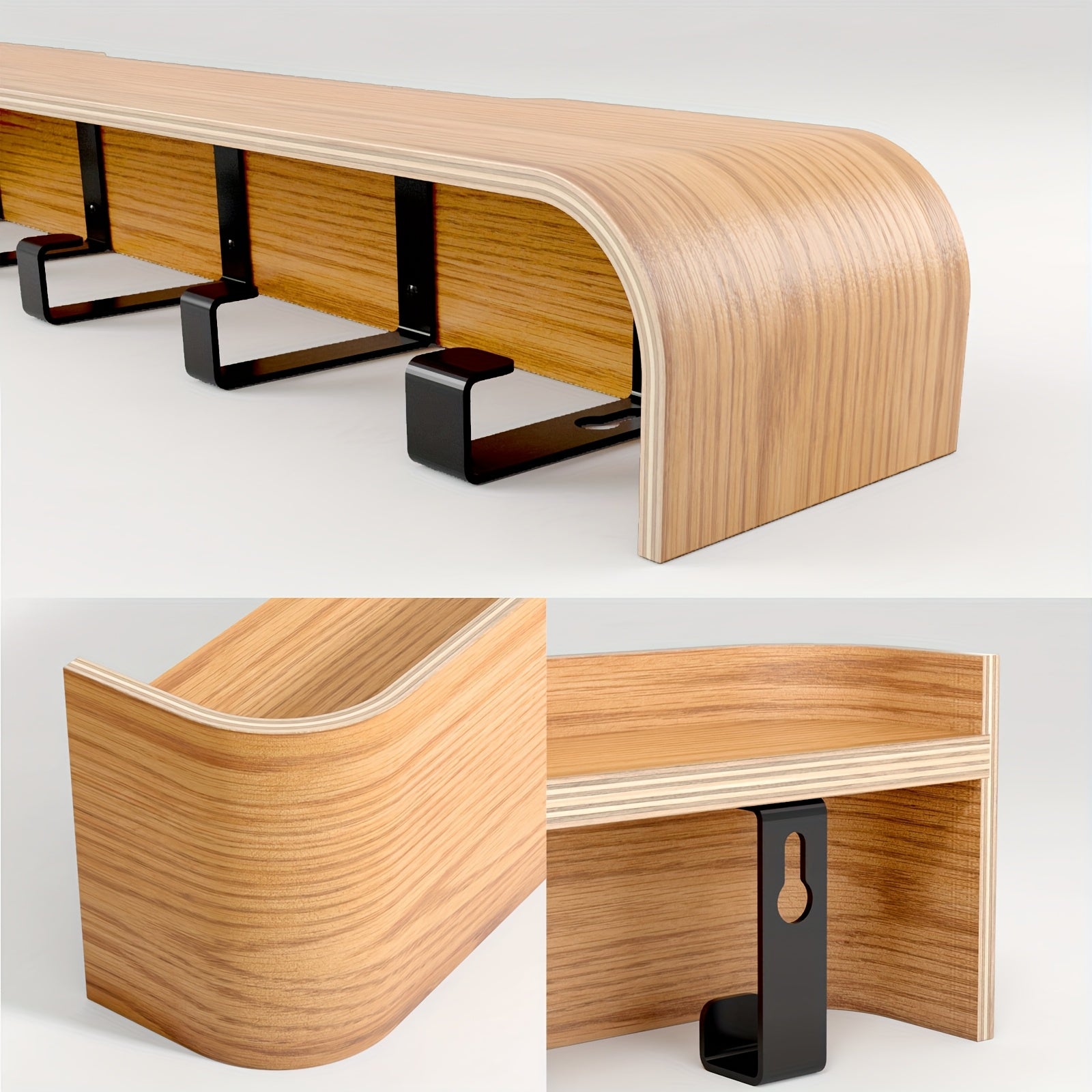 Wall wardrobe – Wood, Modern design with range hoods and shelf for hallway or bedroom