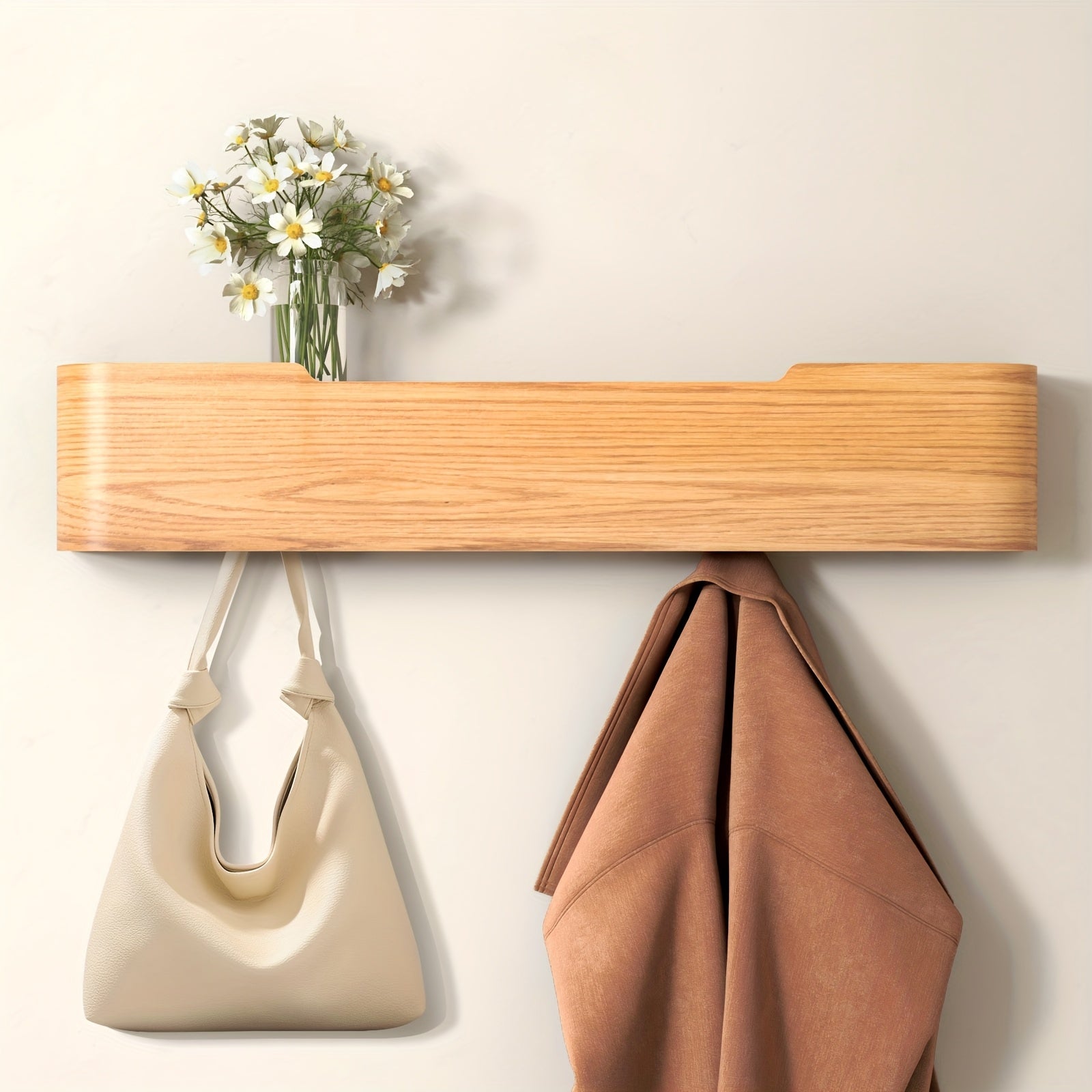 Wall wardrobe – Wood, Modern design with range hoods and shelf for hallway or bedroom