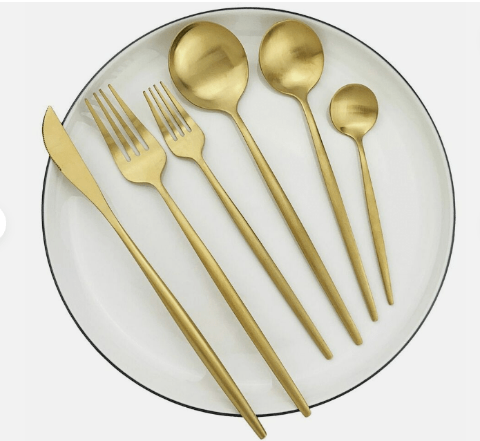 Minimalist cutlery set – Stainless steel, elegant design for any table setting