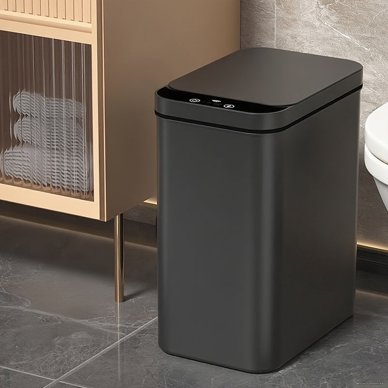 Automatische prullenbak – Zwart, met sensorbediening voor in de keuken, badkamer of op kantoor