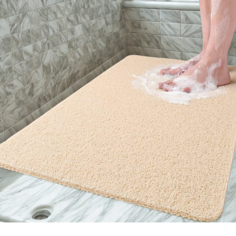 Antislip-douchematt – Grijs PVC, sneldrogend en veilig voor in de badkamer of spa
