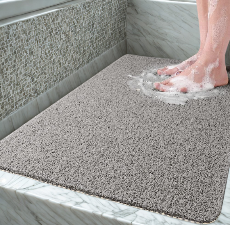 Antislip-douchematt – Grijs PVC, sneldrogend en veilig voor in de badkamer of spa