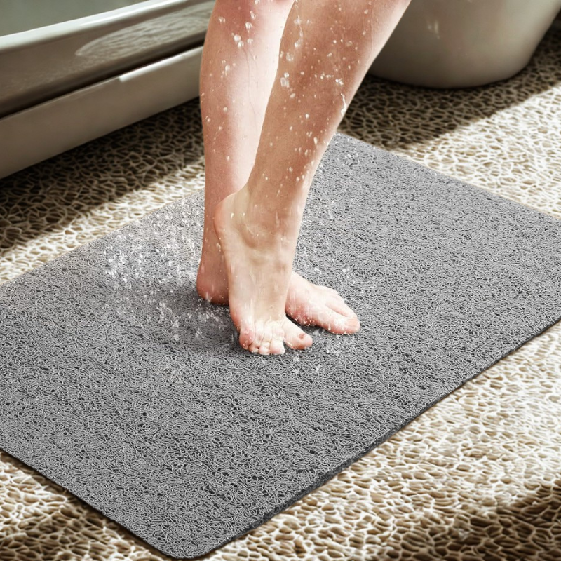 Antislip-douchematt – Grijs PVC, sneldrogend en veilig voor in de badkamer of spa