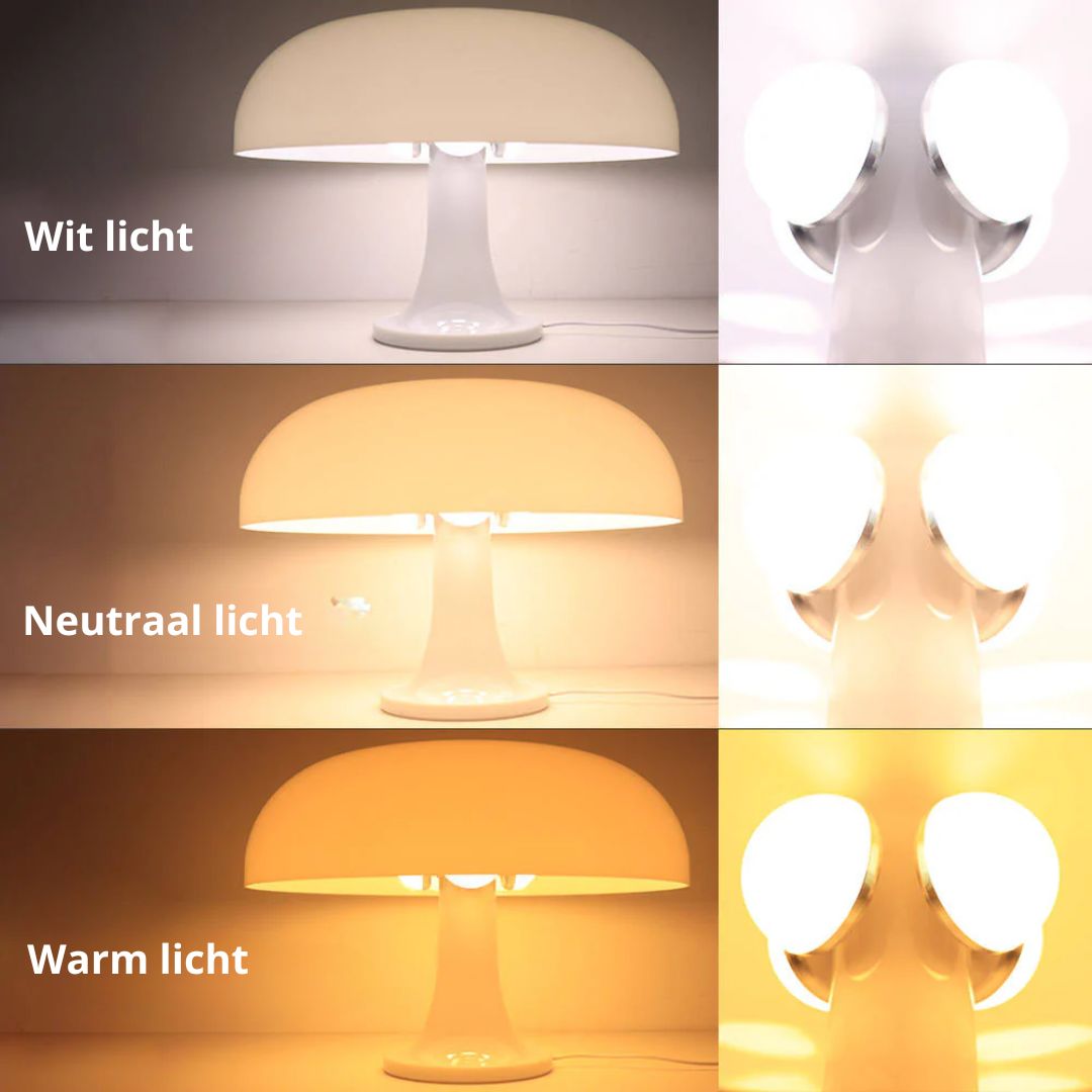 Retro Bordlampe – Dæmpbar Lampe i Jern og Glas til Stue eller Soveværelse