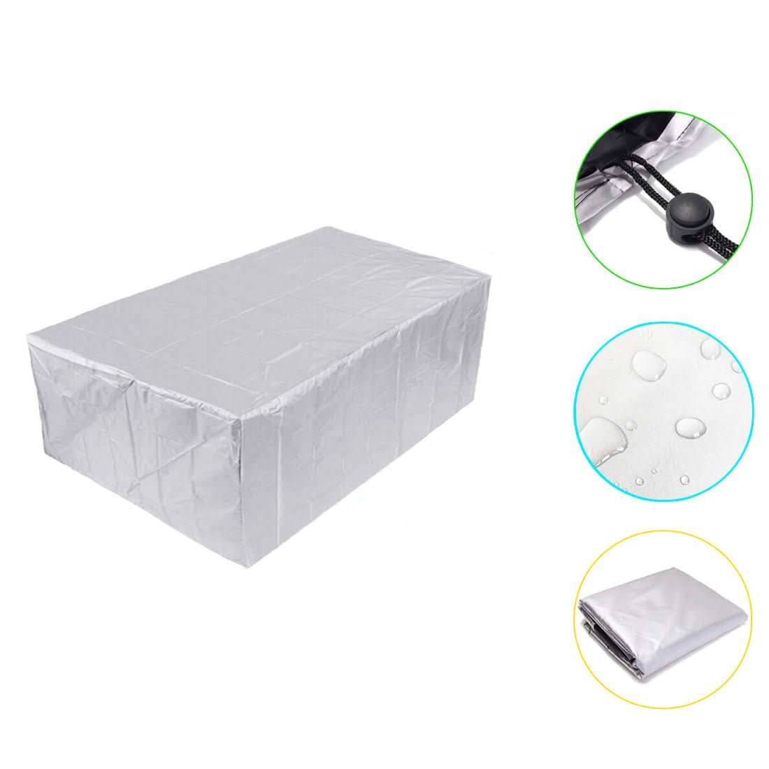 Vandtæt Havemøbelbetræk – Sort Polyester, UV-bestandig til Beskyttelse i Alle Sæsoner