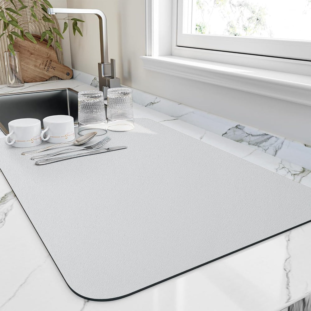 Diatomite Drip Mat – Quick-Drying for Kitchen Counter or Dishwasher