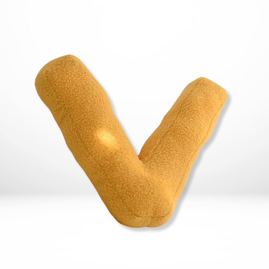 Fluwelen Sædekud med Alfabetbogstaver – Blød og Legende Dekor til Stuen eller Børneværelset