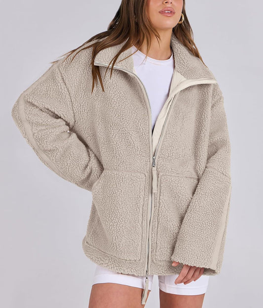 Dames Basic Fleece Jas – Warm Outdoor en Wandelen, Herfst/Winter