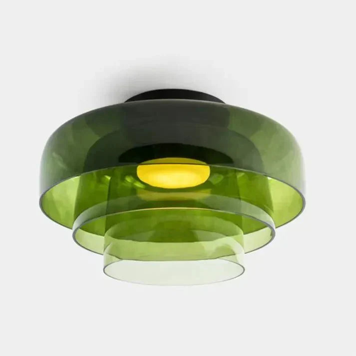 Skandinavisk Glas Loftlampe – Moderne Design med Tre-farvet LED til Stue eller Spisestue
