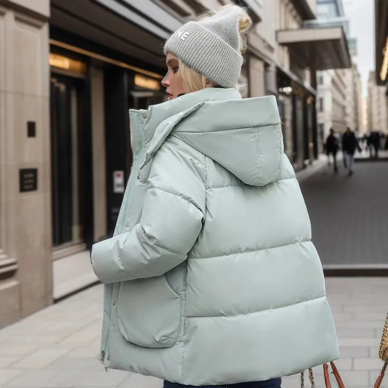 Unisex Gewatteerde Puffer Winterjas – Warm Gevoerd, Casual Outdoor Jas voor Koude Dagen