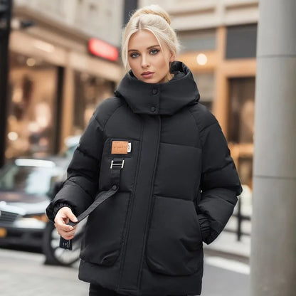 Unisex Gewatteerde Puffer Winterjas – Warm Gevoerd, Casual Outdoor Jas voor Koude Dagen