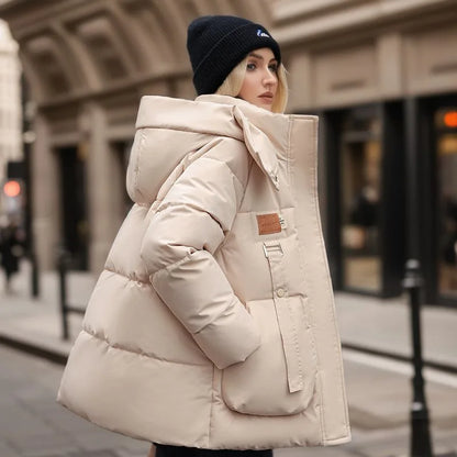 Unisex Gewatteerde Puffer Winterjas – Warm Gevoerd, Casual Outdoor Jas voor Koude Dagen