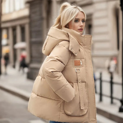 Unisex Gewatteerde Puffer Winterjas – Warm Gevoerd, Casual Outdoor Jas voor Koude Dagen