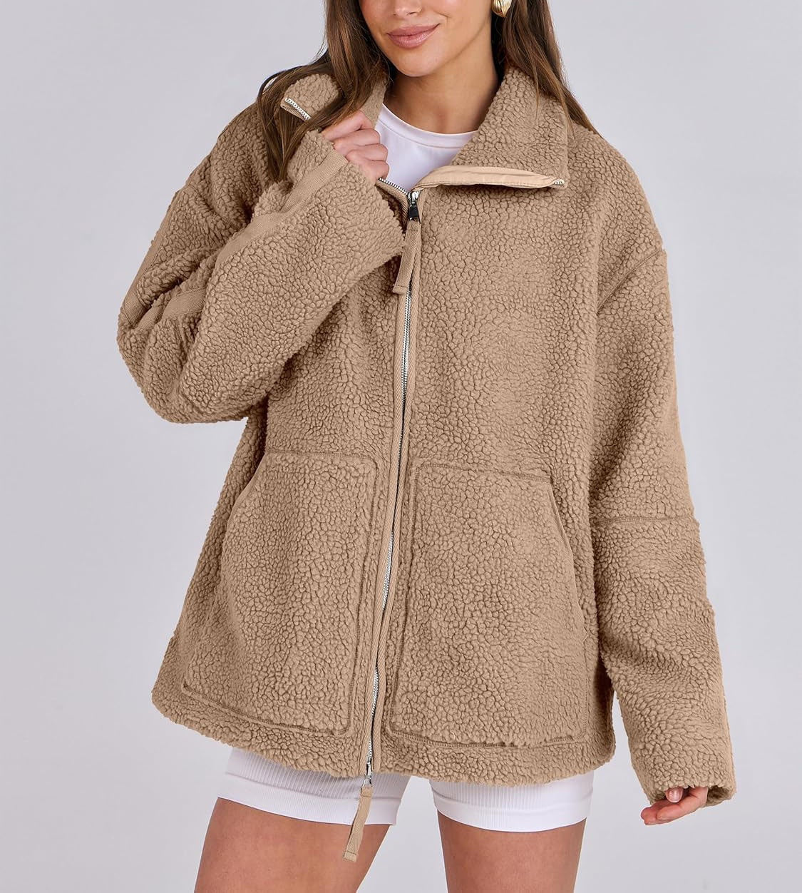 Dames Basic Fleece Jas – Warm Outdoor en Wandelen, Herfst/Winter